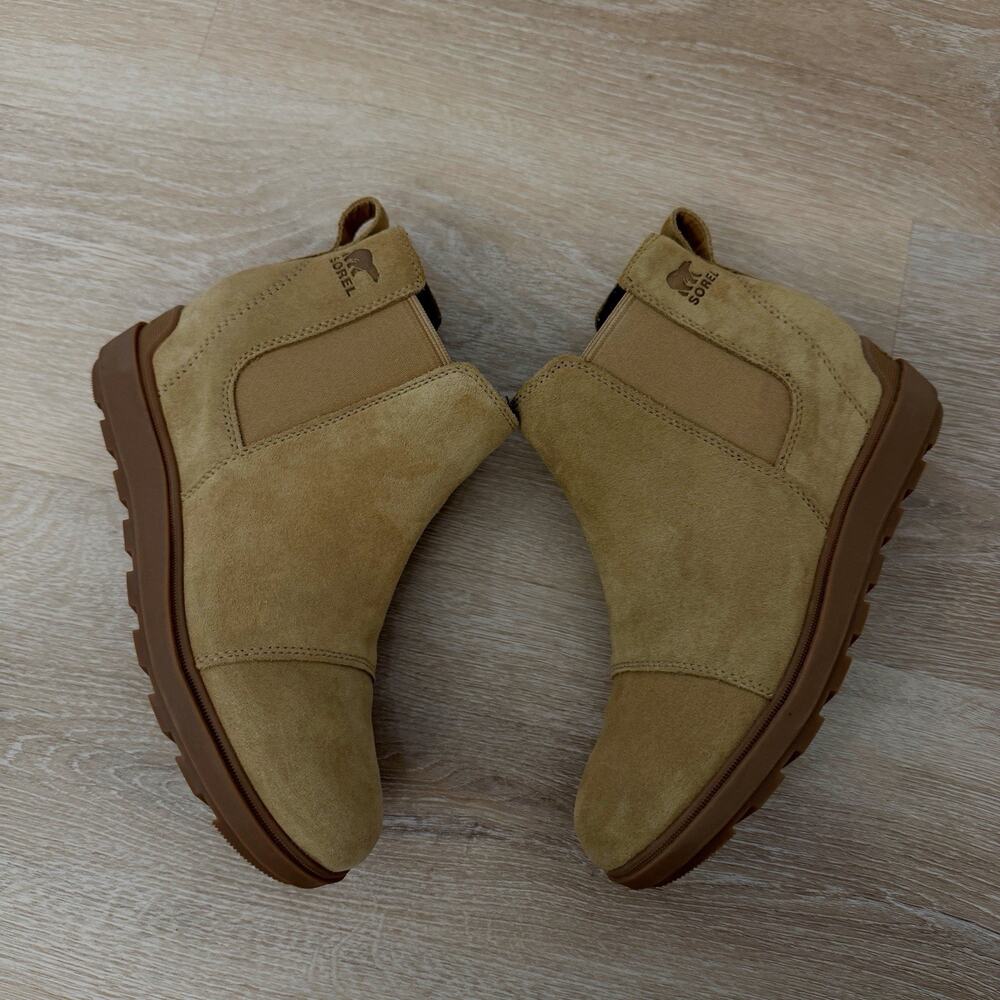 Women’s Sorel Evie II Chelsea Boot Suede Caribou Buff Size 8 - Picture 7 of 10